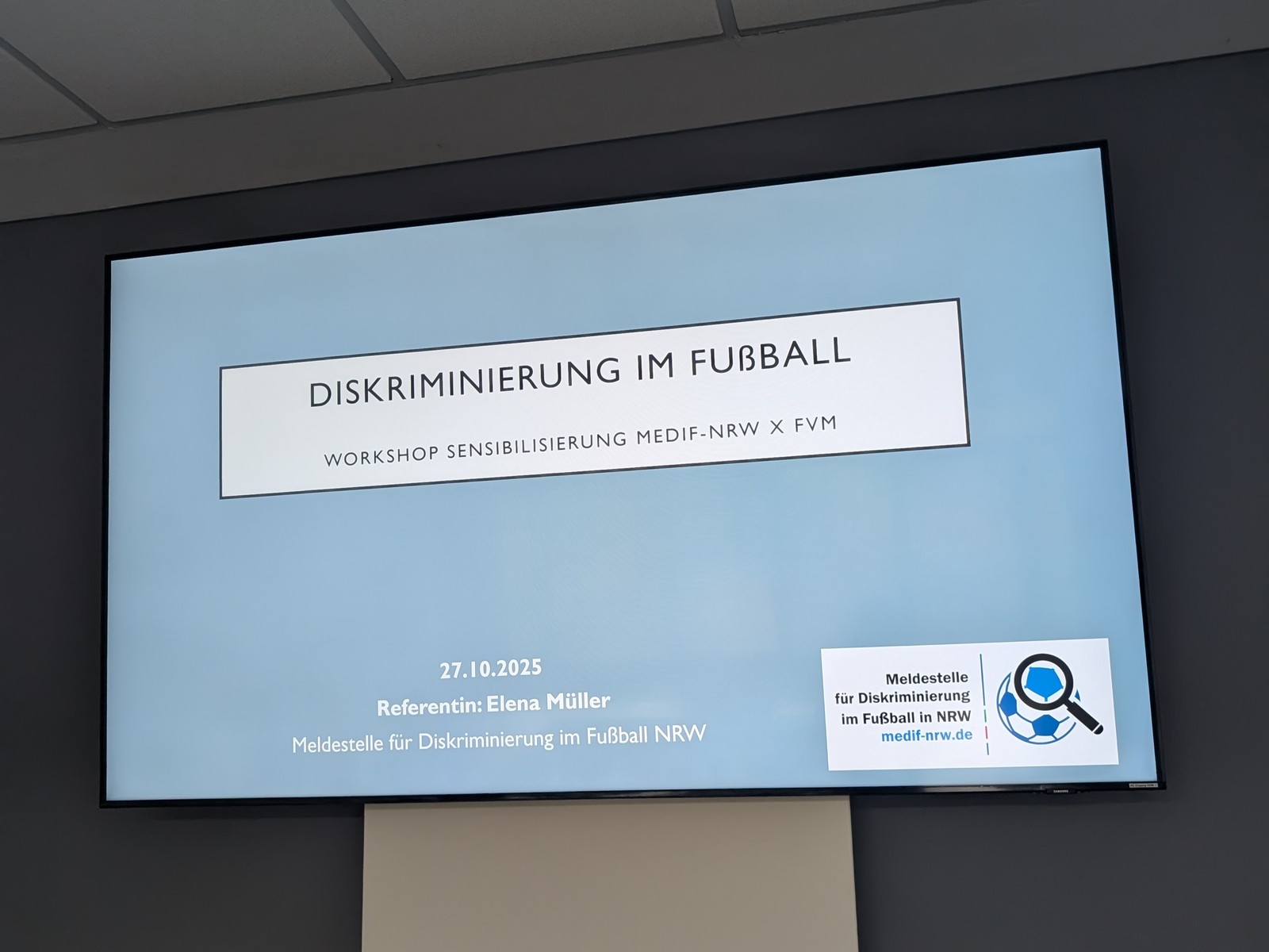 Workshop beim Fußball-Verband Mittelrhein